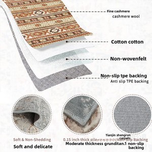 Alfombra Plegable Estampada Estilo Americano, Lavable a Máquina, Antideslizante, para Sala de Estar o Dormitorio, Resistente a las Manchas, Fácil de Cuidar, para Sofá - Product Image 2