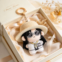 Porte-clés en peluche mini anime personnalisé 7 cm, figurine en peluche, pendentif personnalisé avec tenue, personnage en peluche, marchandises OEM ODM
