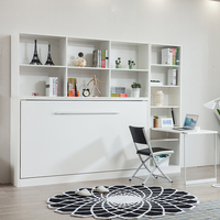Lit mural horizontal pliable pour chambre à coucher, gain de place, lit mural Murphy