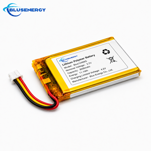Blusenergy Factory Custom Blus104065 3.7V 3000mAh Rechargeable Lithium Polymer Lipo Battery Pack With Wire Connector - Product Image 3