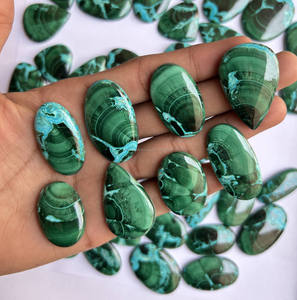 Piedras Preciosas de Crisocola Natural al por Mayor, Cabujones Chatoyantes de Malaquita, Gemas Sueltas Semipreciosas de un Proveedor Confiable - Product Image 2