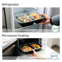 Contenants jetables en plastique de 30 oz pour la préparation des repas avec couvercles de conservation des aliments, boîtes en plastique