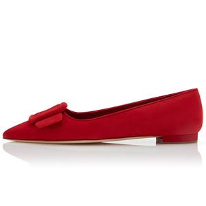 Eleganti <span class=keywords><strong>Ballerine</strong></span> Oversize con Fibbia in Camoscio, Punta Affusolata, Slip-on per Donne, Scarpe Classiche da Ufficio, Vendita all'Ingrosso OEM ODM - Product Image 4