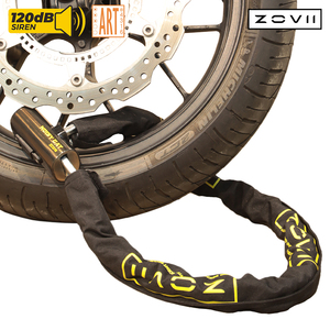 Candado de Cadena para <span class=keywords><strong>Bicicleta</strong></span> y Motocicleta de Acero Endurecido, Portátil, Inteligente, <span class=keywords><strong>Antirrobo</strong></span>, con Alarma de 120dB, Resistente al Agua, de Alta Calidad y Durabilidad - Product Image 1