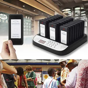 Hệ thống phân trang Coast buzzer tiếng bíp hàng đợi tín hiệu gọi máy nhắn tin cho nhà hàng ẩm thực phòng khám (1-24 Máy nhắn tin)
