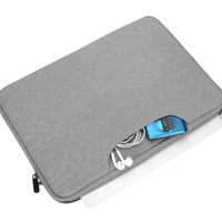 Housse d'ordinateur portable en polyester souple personnalisée pour usine, sacoche neutre pour voyage d'affaires, étui pour ordinateurs portables de 11 à 15,6 pouces, petite taille