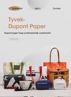 Sac fourre-tout en papier Dupont, grand format, imperméable, écologique, avec logo personnalisé imprimé, en gros, OEM/ODM