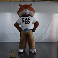Modèle de renard gonflable géant KeepFuns, personnage de dessin animé gonflable publicitaire personnalisé pour la promotion des concessionnaires automobiles