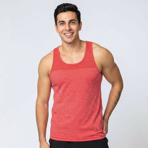 Summer Back Gym <b>Stringer</b> Tank Top Men Cotton Clothing Bodybuilding Sleeveless Shirt Fitness <b>Vest</b> Muscle Singlets for Workout - Product Image 1