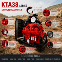 Moteur diesel refroidi par eau SCDC CCEC KT38 38L série KTA38-P de 700 à 1490 CV pour pompe à eau, pompe à incendie, fabricant industriel