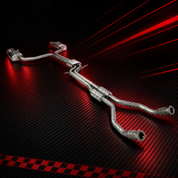 Tuyau d'échappement intermédiaire-arrière double valve en acier inoxydable 304 personnalisé, silencieux sport en X pour Audi A3 A4L A5 A7 Q3, compatible OEM ODM