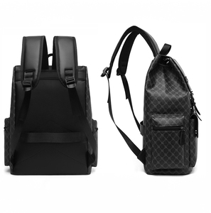 Công suất lớn Ba lô giản dị cho nam giới không thấm nước PU mô hình hình học dây kéo đóng cửa <span class=keywords><strong>Polyester</strong></span> cho công việc Túi máy tính du lịch - Product Image 5