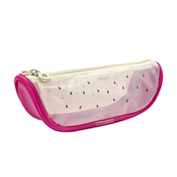 Trousse à crayons transparente grande capacité en forme de fruit (pastèque, citron) – Pochette de rangement créative pour fournitures de bureau et scolaires