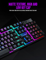 Hot Sell TF200 Mini Slim Gaming Keyboard Muis Combo's Bedraad RGB Verlicht Set voor Desktop Laptop Universeel Oplaadbaar