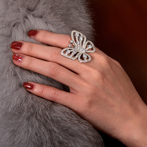 แหวนเพชรประดับเพชรชุดเต็มชุดสำหรับงานหมั้นงานแต่งงานของขวัญงานปาร์ตี้ - Product Image 5