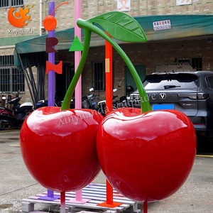 Tượng quả anh đào bằng sợi thủy tinh cỡ lớn, nhiều màu sắc, trang trí quảng trường thương mại, nổi tiếng trên mạng, thu hút khách du lịch, nghệ thuật bắt mắt - Product Image 2