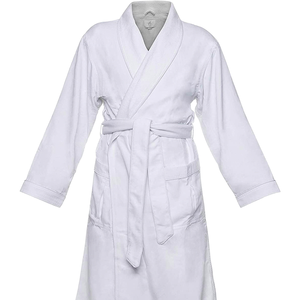 Customized Logo Hooded Casual Combo Knitted Smooth 100% Polyester Luxury <b>Bath</b> Robe Autumn Winter 360g - Product Image 1