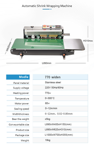 FR-770 cơ bản tự động liên tục đồ ăn nhẹ kẹo niêm phong máy nhiệt ban nhạc niêm phong kiểm soát nhiệt độ ngang niêm phong máy - Product Image 3