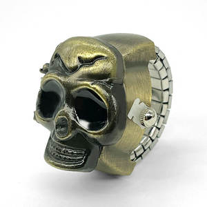 Relojes de Pulsera de Cuarzo <span class=keywords><strong>con</strong></span> Anillo de Calavera Vintage de Lujo de Talla Única para Mujer, Reloj de Moda Femenino - Product Image 1