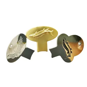 Logo personalizzato in metallo oro argento caviar può scatola di latta apri