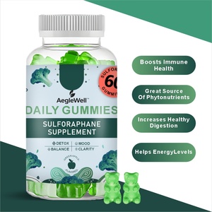 Aeglewell Dagelijkse Groene Gummies Pure Natuurlijke Supergreens Met <span class=keywords><strong>Broccoli</strong></span> <span class=keywords><strong>Extract</strong></span> Gummies Veganistisch Supplement 10% Sulforafane Gummies - Product Image 5