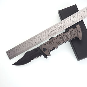 <span class=keywords><strong>2021</strong></span> nouveau Style vente chaude en acier inoxydable pliant Camping couteau survie en plein air sauvetage couteau de poche lame en aluminium OEM EDC utilisation - Product Image 6