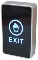 Bouton de sortie tactile en acrylique 86x50mm, interrupteur de déverrouillage de porte à montage en surface, 12-24VDC NO NC COM, double LED, logo OEM, contrôle d'accès