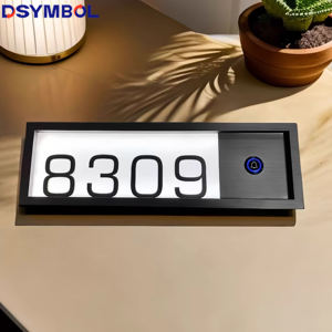 Nouveau 2026 DSYMBOL Panneau de signalisation directionnelle professionnelle, Plaque de numéro de porte d'hôtel, Numéro de porte en métal lumineux pour maison, Numéros de porte LED rétroéclairés - Product Image 2
