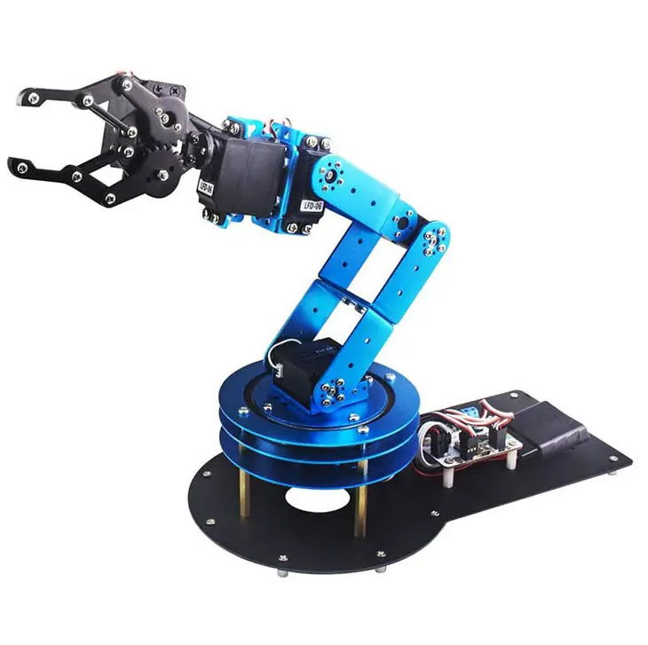 เครื่องเช็บเปอร์ฟินขนาดเล็ก6แกนสำหรับโต๊ะแขนหุ่นยนต์ขนาดเล็กแบบเปิดโล่งแนวอุตสาหกรรม