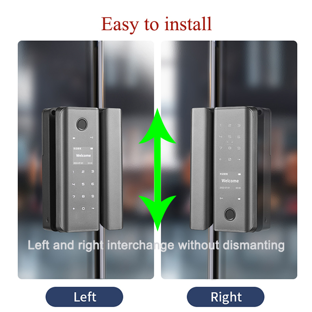 ANG Aluminum Alloy Electric Digital Fingerprint Wifi Tuya Smart Lock for Glass Door · image 3
