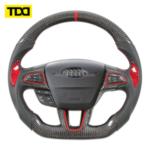 Volante de Fibra de Carbono Real TDD Compatible con Ford Focus MK3 MK2 ST RS 2015 2016 2018 2019 - Product Image 1