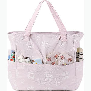 Échantillon gratuit Sacs à main tendance de couleur unie Sacs de plage de luxe pour femmes avec logo imprimé personnalisé Sacs à main pour femmes - Product Image 3