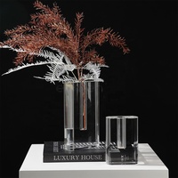 Vases à fleurs artisanaux, trophées en verre, ensembles de décoration, décoration de bureau à domicile, ensembles de cadeaux souvenirs, cadeaux de mariage modernes en cristal