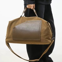 Sacs de voyage en toile vintage pour hommes, de haute qualité, respirants, avec fermeture à cordon, poignée supérieure et bandoulière, pour le sport