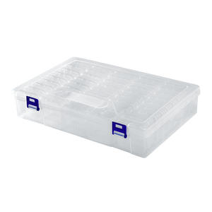 Boîte de rangement en plastique transparent à 45 compartiments, 29.7x19.7x5.8cm, organisateur de bijoux, trieur de bureau avec couvercles pour accessoires de bricolage - Product Image 5