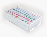 Tuiles de Mahjong Américaines Uniques et Colorées à Couche Unique, 160 Pièces en Acrylique, Couleurs Personnalisables, Épaisseur Optimale pour les Réunions de Famille et les Tables