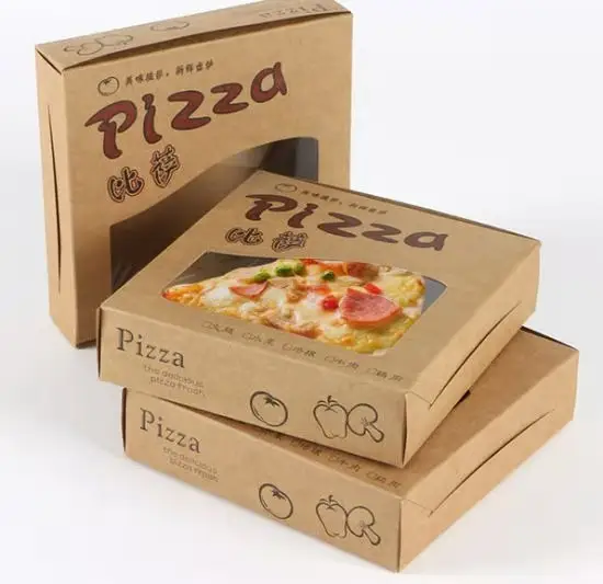 Segitiga Kardus Pizza Forma Kotak Kemasan Perhiasan Kemasan Kertas Kraft, Kertas Karton dari Pizza 1 Meter Pizza Pox