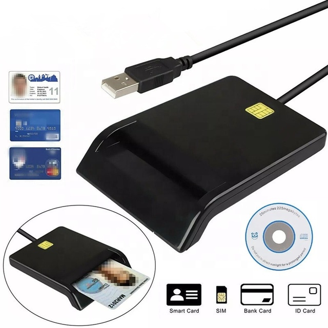 Hot-Selling USB External CAC Smart Card Reader Bank EMV Chip Reader/Writer for Bank Software Credit Card