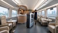 Carrito de Comida Inteligente para Trenes de Alta Velocidad con Pantalla Táctil y Soporte para Tienda en Línea para Pasajeros