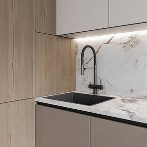 Gabinetes <span class=keywords><strong>de</strong></span> <span class=keywords><strong>Cocina</strong></span> Modernos Comerciales Blancos <span class=keywords><strong>de</strong></span> Melamina con Acabado Marrón Brillante, Organizador <span class=keywords><strong>de</strong></span> Isla <span class=keywords><strong>de</strong></span> <span class=keywords><strong>Cocina</strong></span> - Product Image 5