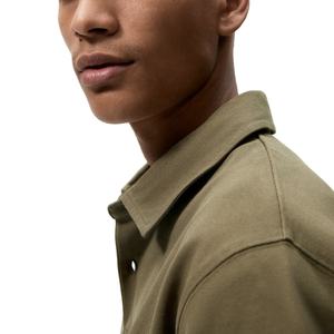 Chemise à manches longues pour homme, écologique, en tissu tricoté polyester/coton, séchage rapide, respirante, design compressé, rayée - Product Image 4