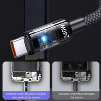 Cable de Carga Rápida USB a Tipo C de 240w 6a para Luces LED, Transferencia de Datos y Carga Rápida 2026