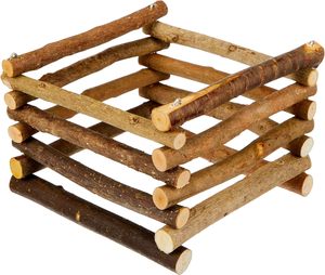 Hierba <span class=keywords><strong>de</strong></span> conejo para roedores <span class=keywords><strong>de</strong></span> madera natural Hack Heuraufe Mit Sitzbrett - Product Image 6