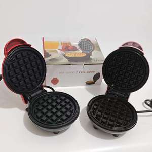 Nouvelle machine à gaufres électrique portable 3 en 1 personnalisée, 350 W, chauffage rapide, antiadhésive, pour gaufres, sandwichs, gâteaux, roti - Product Image 3