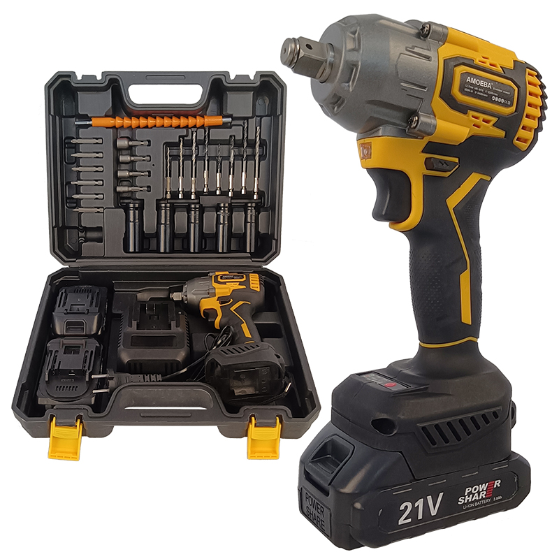 Прямая продажа с завода, электроинструмент с высоким крутящим моментом 450N с бесщеточным аккумулятором, ударный гайковерт с цифровым