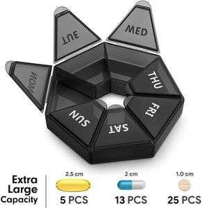 Organisateur hebdomadaire de pilules pour 7 jours - Product Image 2