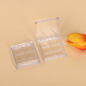 Paleta de sombras de ojos de cuatro colores, envase cosmético transparente de 4 compartimentos vacíos para exhibición de muestras de maquillaje - Product Image 3