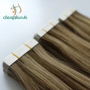 Best quality Russian remy tape ins adhesive ombre balayage extensions supply