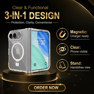 เคสโทรศัพท์แบบพับได้แม่เหล็กใสสำหรับ iPhone 18 Duo  วัสดุ TPU ป้องกันการกระแทก - Product Image 6