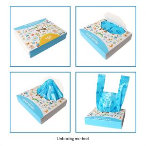 Sacs à crottes de chien biodégradables et compostables en plastique, avec cordon de serrage, écologiques, vente en gros, pour toilettage des animaux de compagnie - Product Image 4
